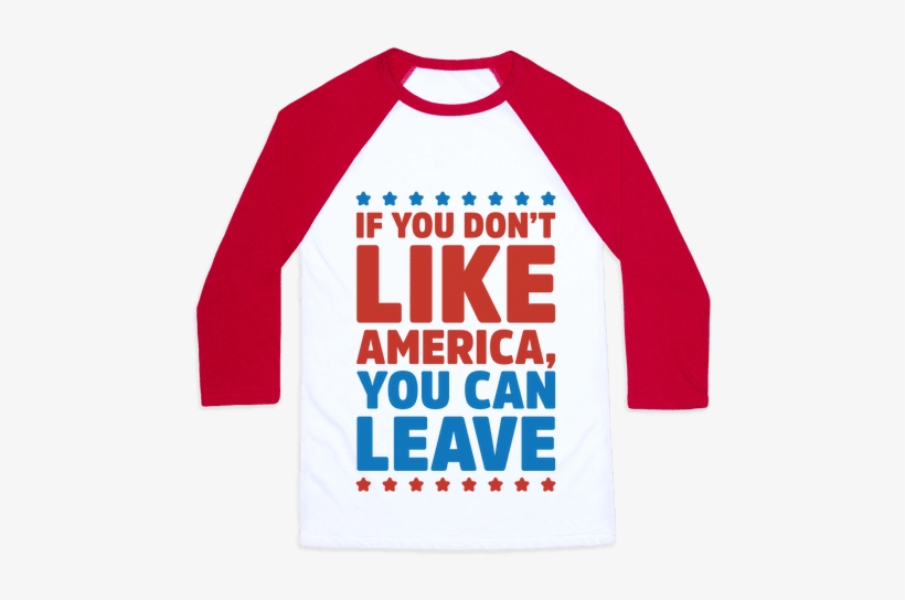 If You Don't Like America You Can Leave Baseball Tee - Girls Will Save The World, transparent png download