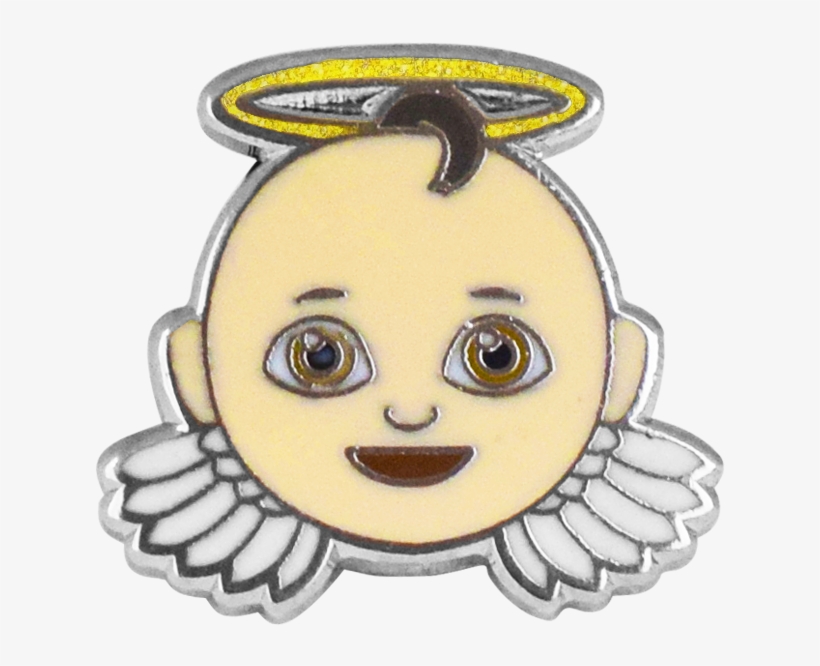 Angel Emoji Pin - Emoji, transparent png download