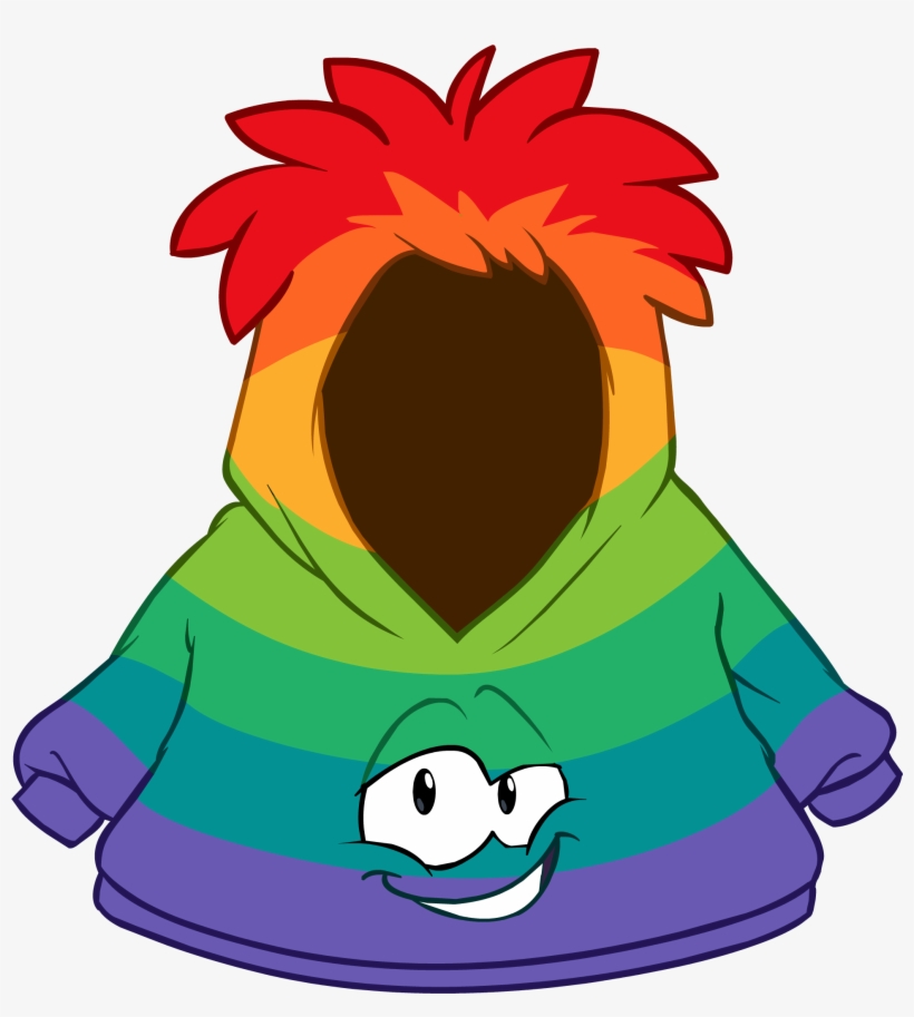 Rainbow Smirk Hoodie Icon, transparent png download