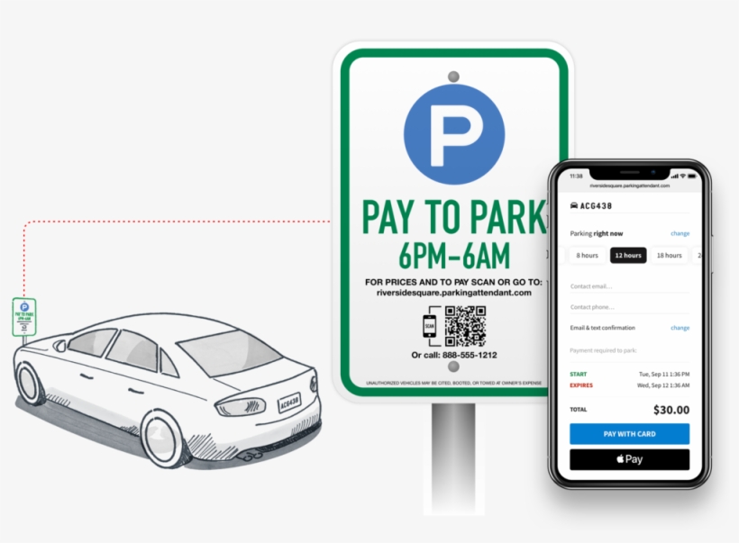 Pay To Park Header - Iphone, transparent png download