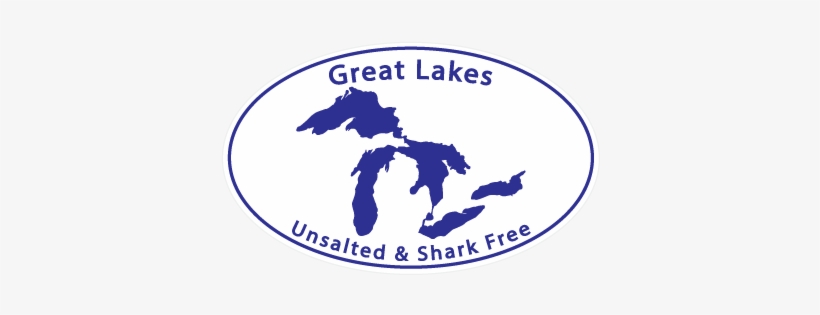 Great Lakes Sticker Watercolor - Great Lakes Unsalted And Shark Free, transparent png download
