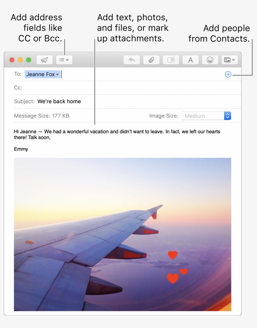 A New Message Window Indicating The Header Fields Button, - Email, transparent png download