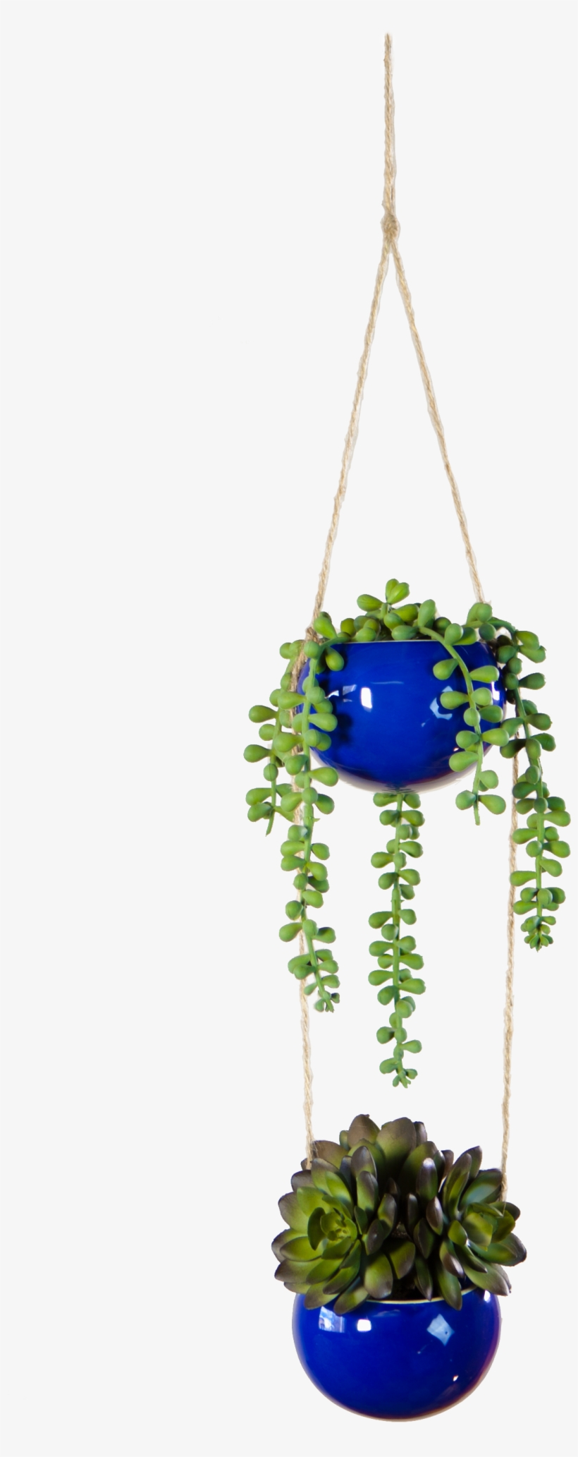 Hanging Planter On Sale - Fanci Garden Hanging Flower Pot Ceramic Planter 2 Pc, transparent png download