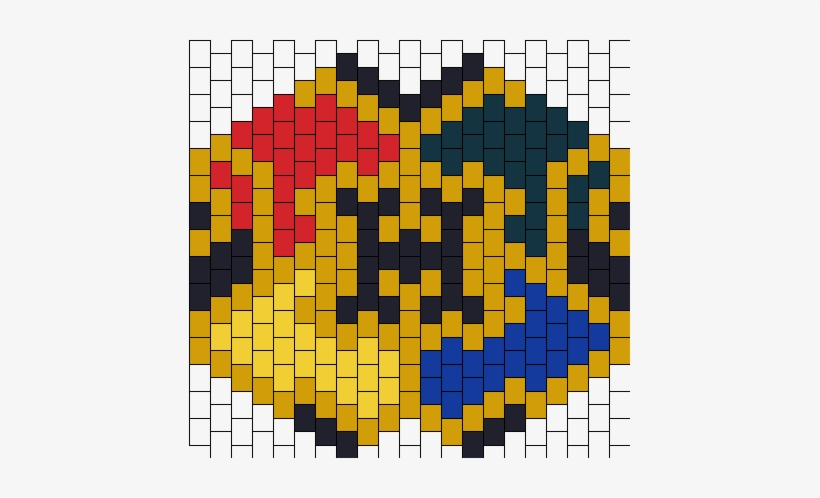 Harry Potter Hogwarts Crest Mask Bead Pattern - Rage Kandi Mask Pattern, transparent png download