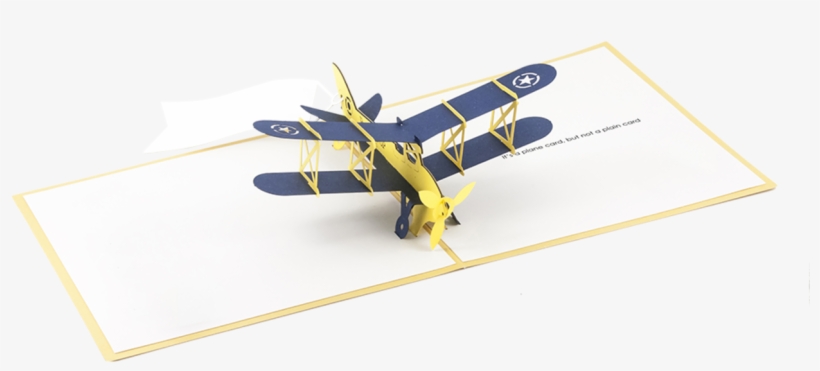 Airplane With Banner - Airplane With Banner Popup Card, transparent png download