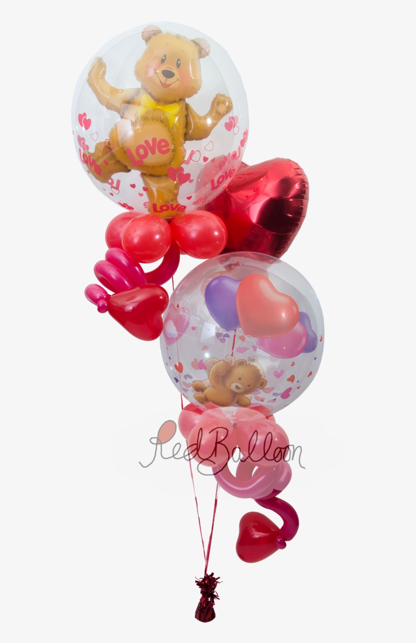 Teddy Bear Love Valentines Red Balloon Cork - Teddy Bear Images Png Love, transparent png download