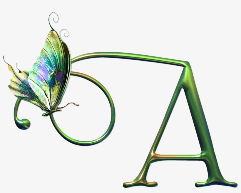 Decorative Letter B Png For Kids - Letra A Con Mariposas, transparent png download