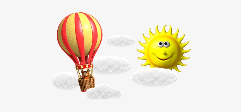 Osito En Globo, Sol Y Nubes - Sol En Un Globo, transparent png download