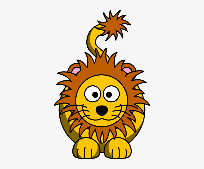 Lion Face Clipart - Cartoon Lion, transparent png download