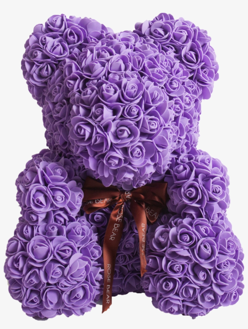 Purple Rose Bear, transparent png download