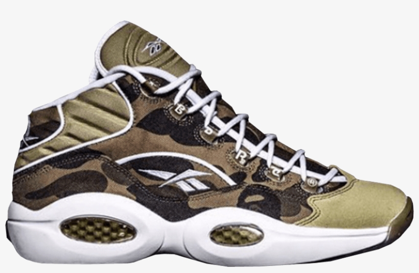 Bape X Mita Sneakers X Question Mid '1st Camo' - Bape Reebok Question Mid, transparent png download