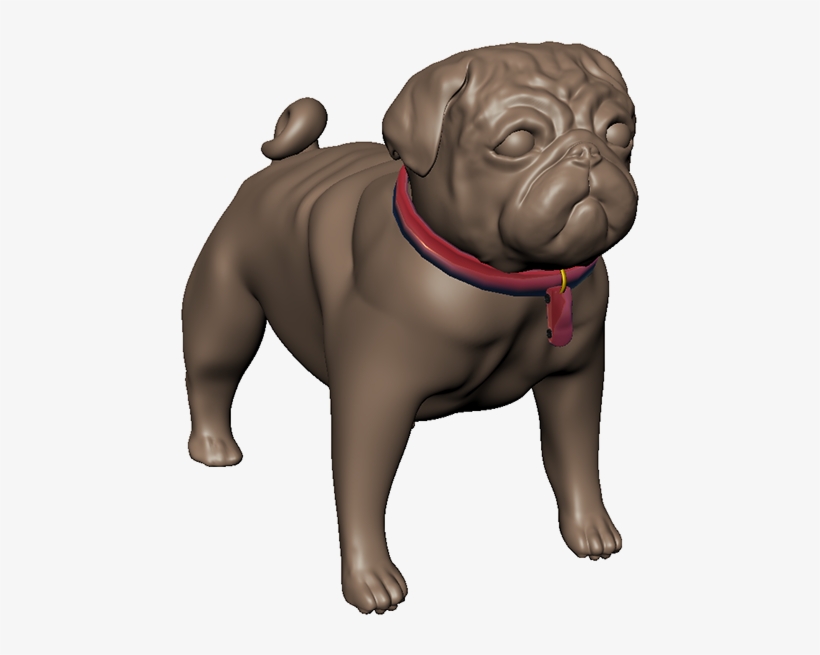 Pug 3d Model - Pug, transparent png download