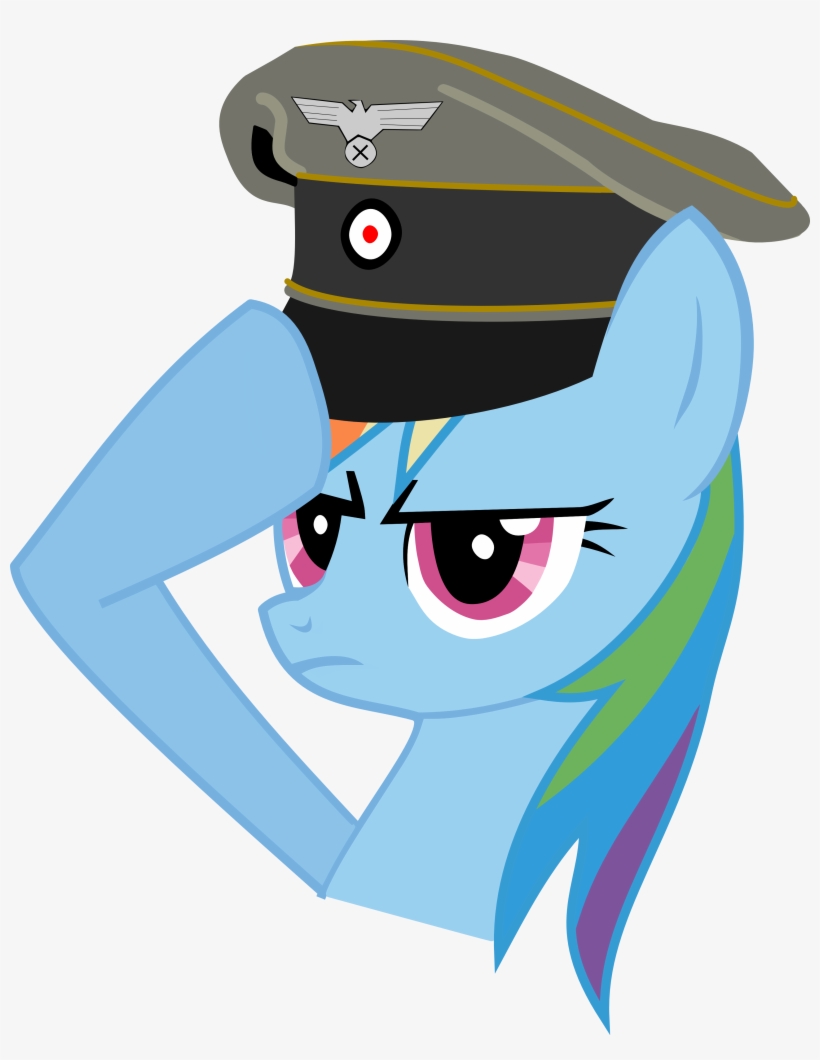 Commander Rainbow Dash By Tensaioni-d3ibh7h - Rainbow Dash Nazi Salute, transparent png download