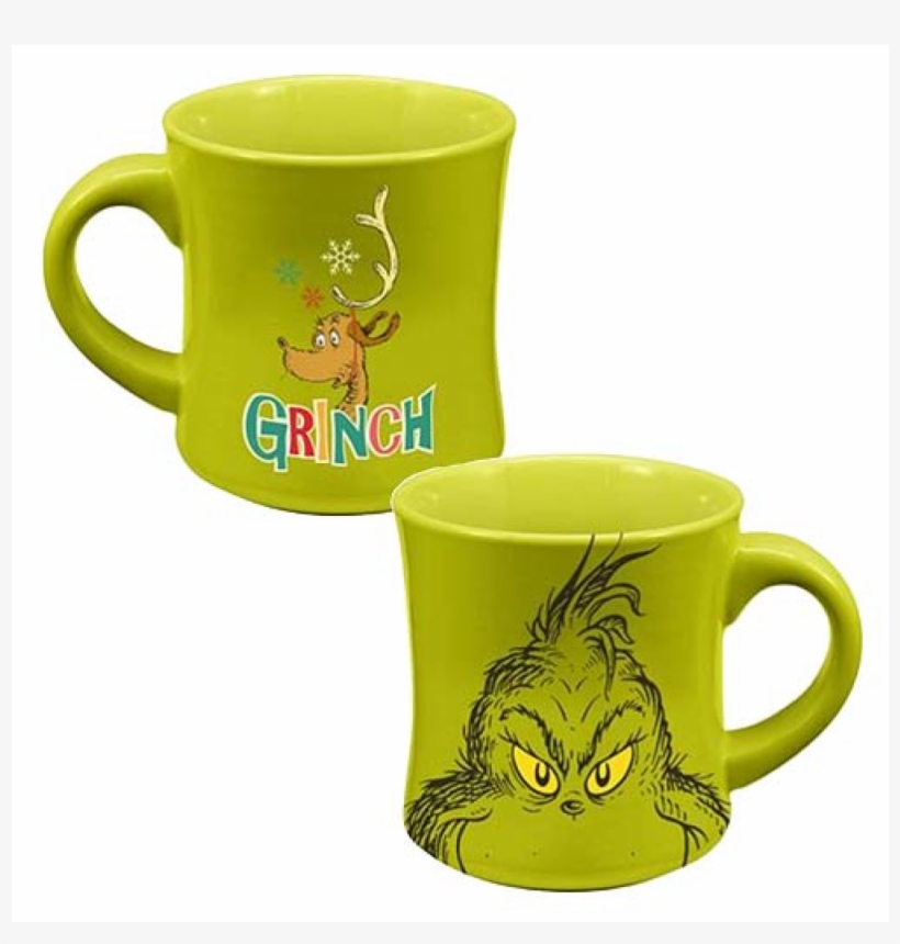 More Views - Dr. Seuss Grinch Holiday 12 Oz. Ceramic Mug, transparent png download