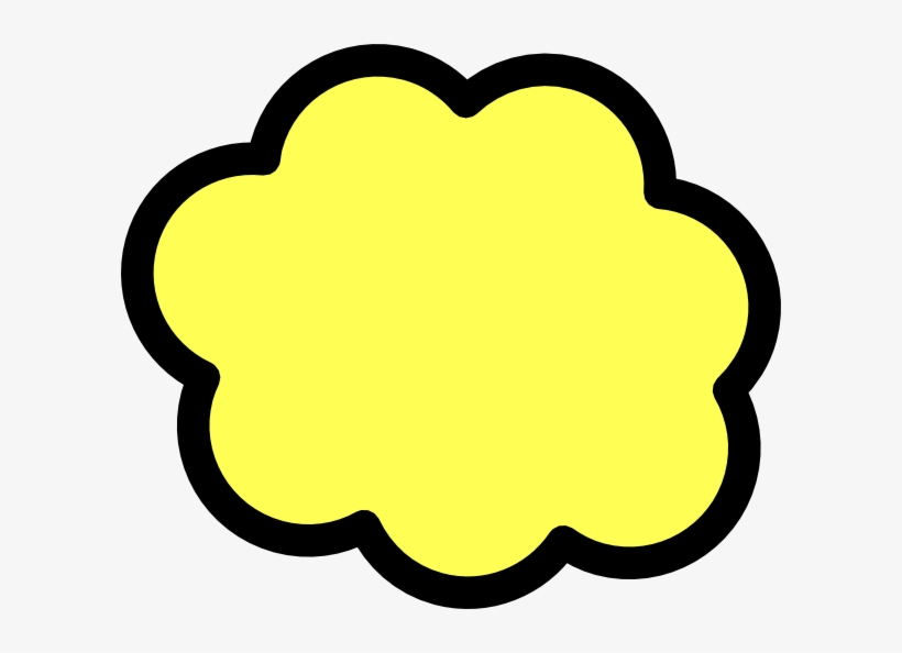 Yellow Cloud Clip Art At Clker - Cloud Clip Art, transparent png download