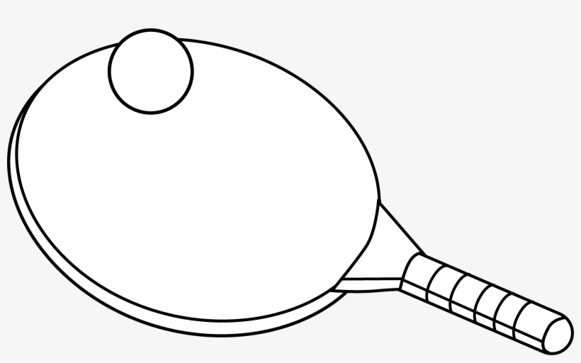 Ping Pong Coloring Page - Clip Art, transparent png download
