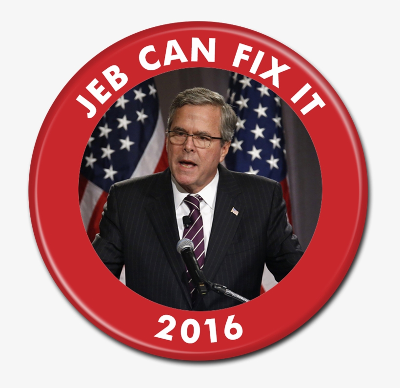 Jeb Bush Button - Rand Paul Vs. Jeb Bush On The Issues [book], transparent png download