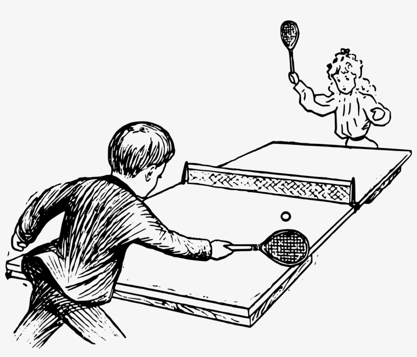 Download Png Play Table Tennis Drawing Transparent PNG 1024x827
