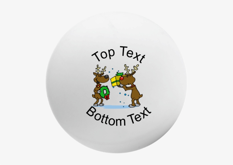 Reindeer Gift Giving Ping Pong Ball - Table Tennis, transparent png download