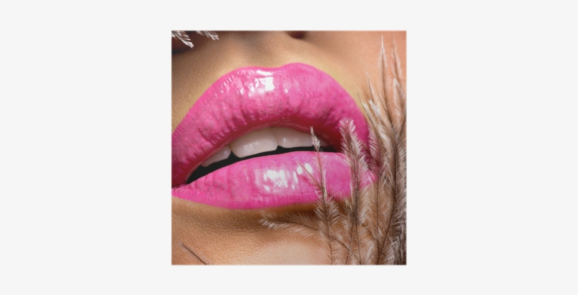 Closeup Beautiful Female Lips With Pink Lipstick - Lip, transparent png download