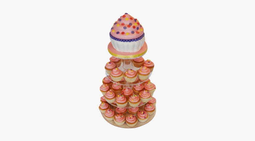 Birthday Cupcake Tower - Cupcake, transparent png download