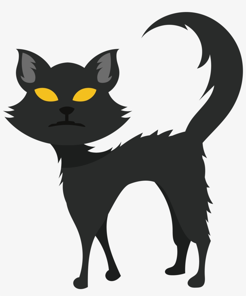 Black Cat Kitten Whiskers Domestic Short-haired Cat - Cat, transparent png download