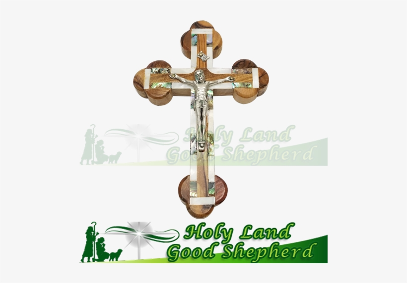 Olive Wood Cross Mother Of Pearl - Mother Of Pearl The Holy Land, transparent png download