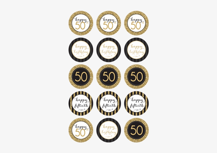 Happy 50th Birthday Cupcakes - Cupcake, transparent png download