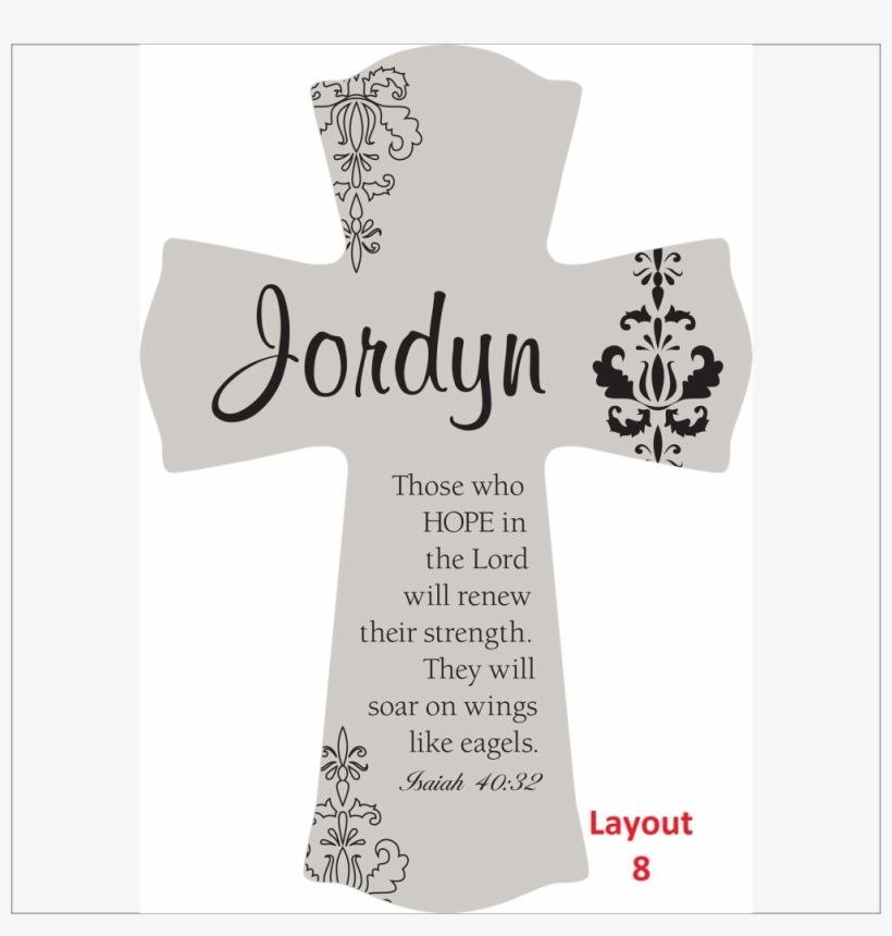 11" Wood Cross - She Said Yes Personalized 4" X 6", transparent png download