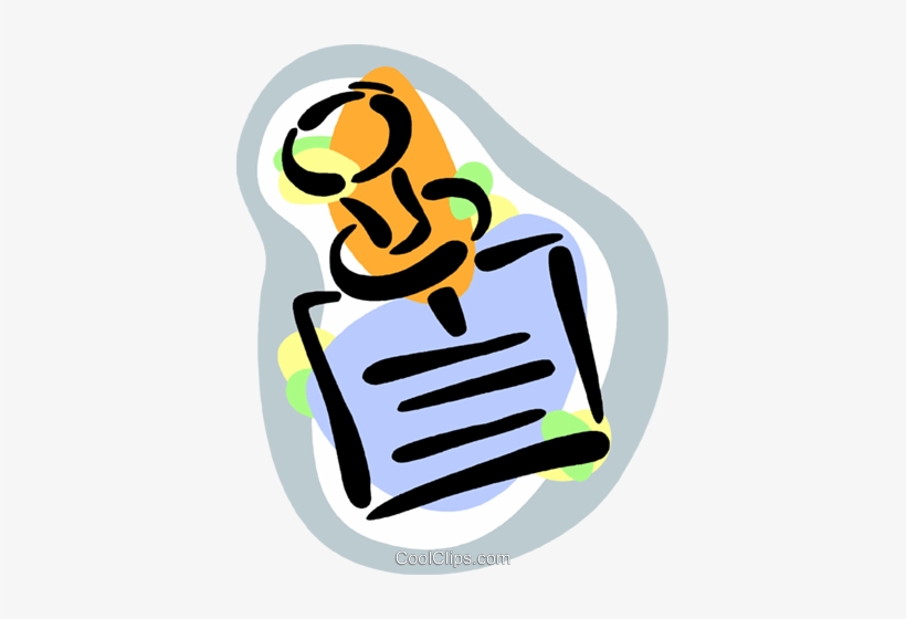 Message And Thumb Tack Royalty Free Vector Clip Art - The Daily Reminder, transparent png download
