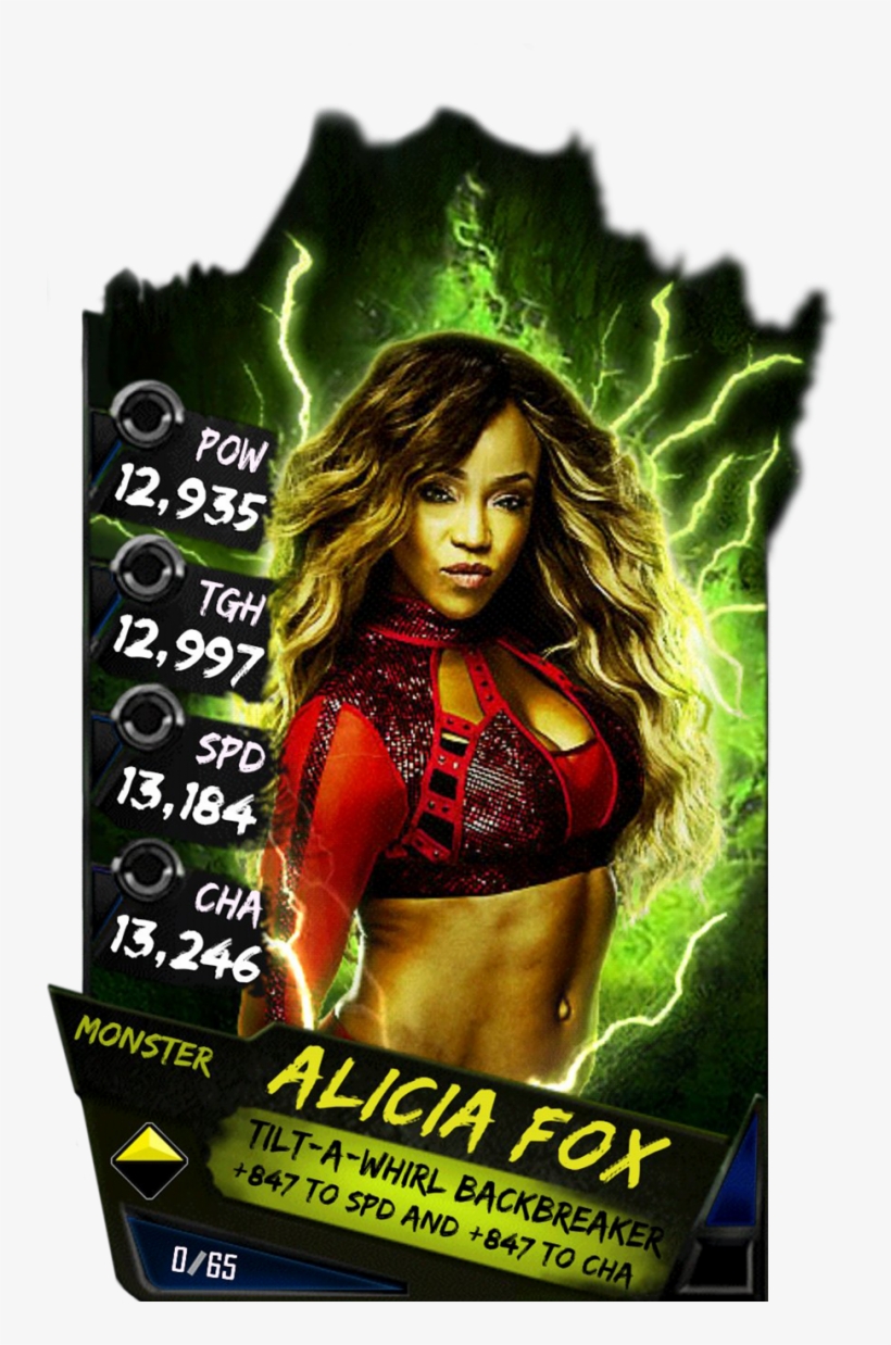 Aliciafox S4 17 Monster - Wwe Supercard Monster Cards, transparent png download