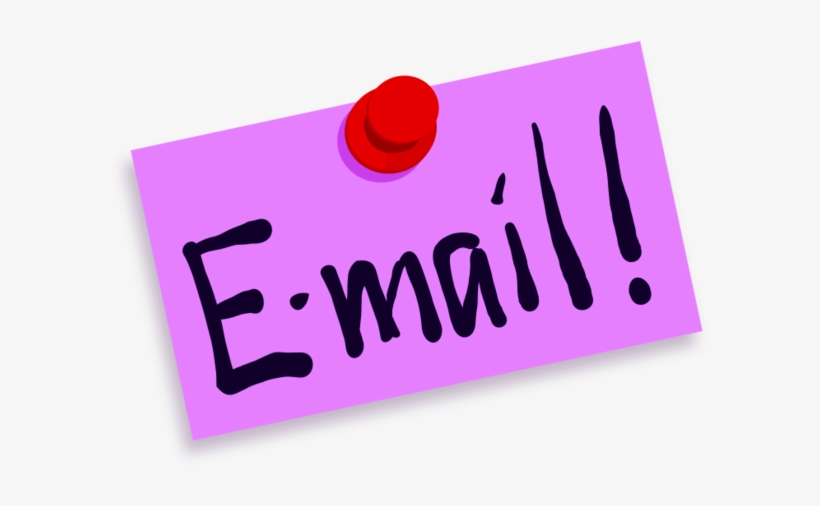 Thumbtack Note Email Vector Svg Clipart Png Download - Email Clip Art, transparent png download