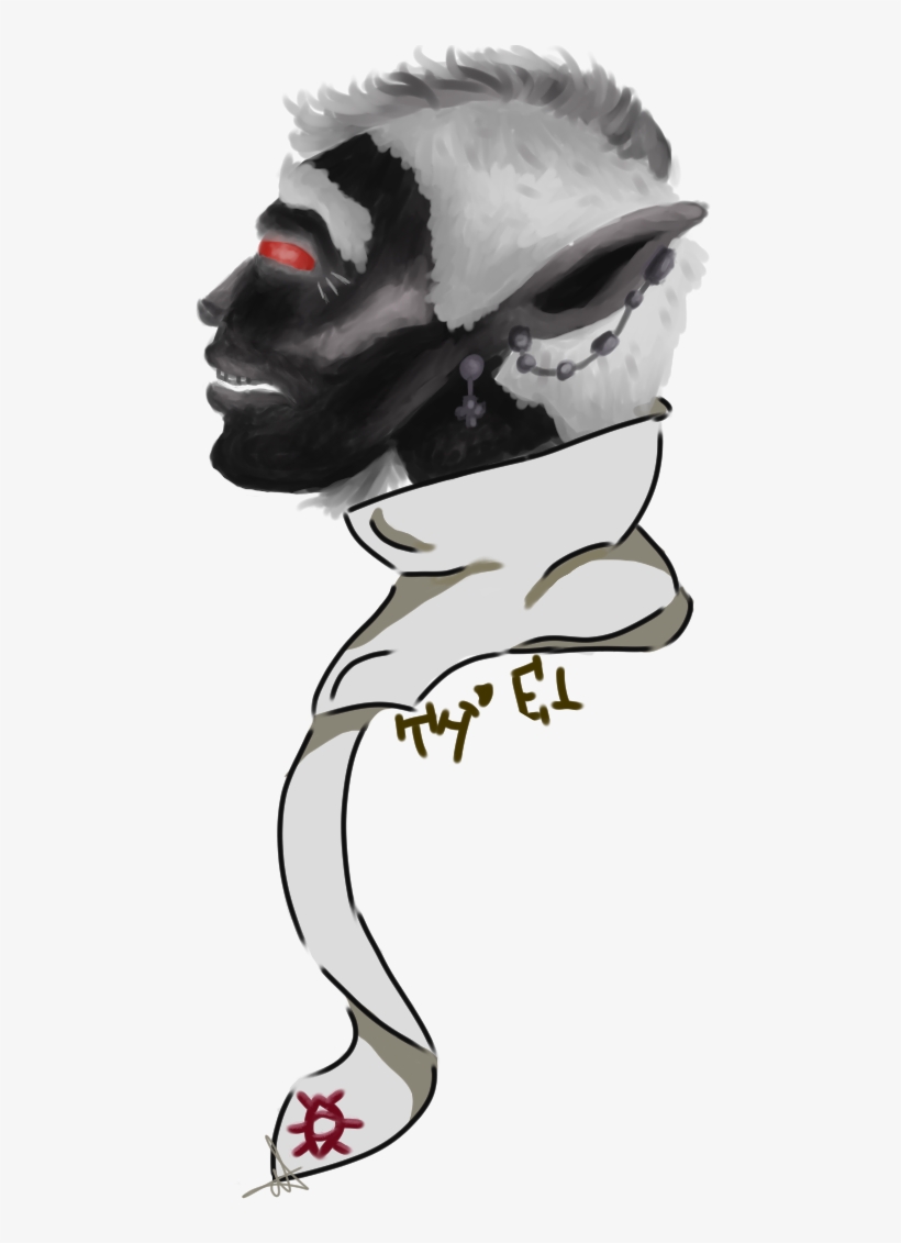 A Drow Bust Looking To The Left With A Slightly Open, transparent png download