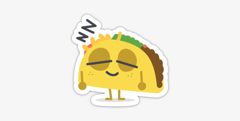 Let's Taco Bout It Messages Sticker-3 - Little Taco Cartoon, transparent png download