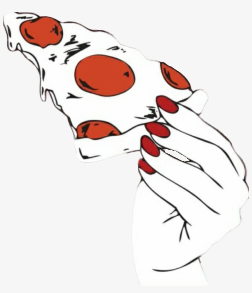 Black And White Pizza Cartoon, transparent png download