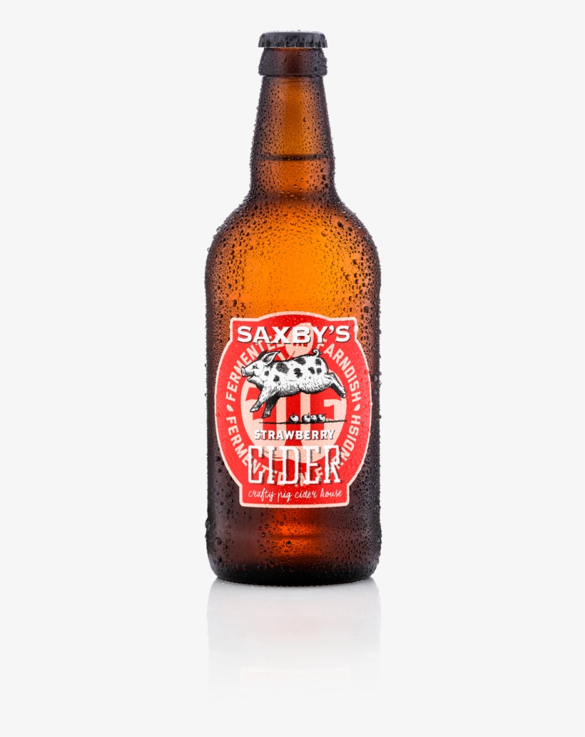 Saxbys Strawberry Cider Bottle - Cider, transparent png download