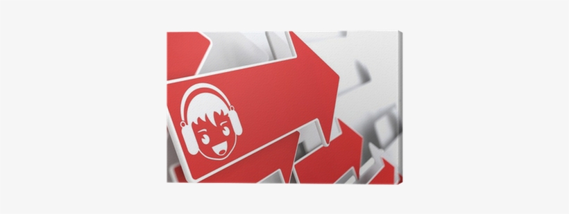 Cuadro En Lienzo Muchacho Con Los Auriculares Icono - Argentina Emprendedora: Cómo Innovar Puede Producir, transparent png download