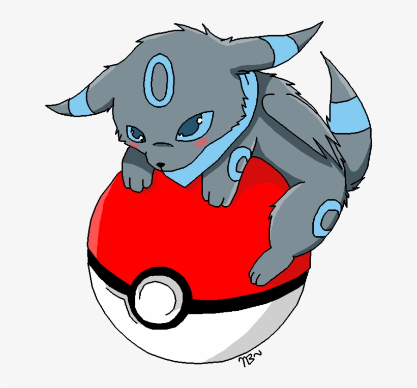 Nova Blue The Shiny Umbreon's Pokeball - Umbreon And Pokeball, transparent png download