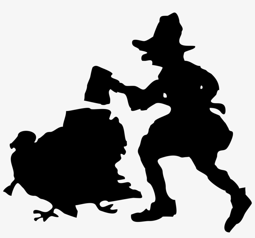 28 Collection Of Turkey Hunt Clipart - Thanksgiving Silhouette, transparent png download