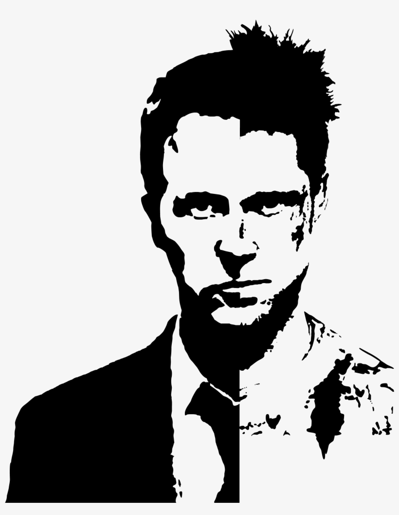 Fight Club - Google Search - Fight Club Black And White, transparent png download