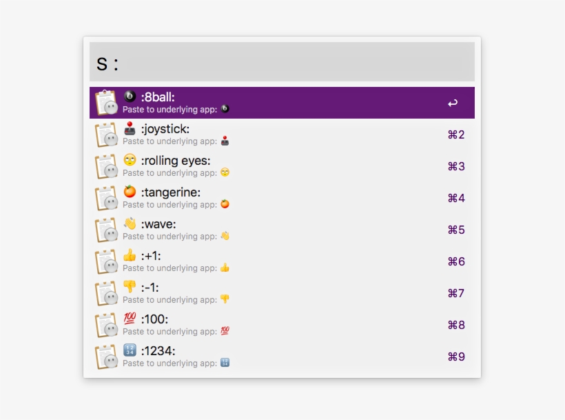 A List Within Alfred With All Emoji - Emoji, transparent png download
