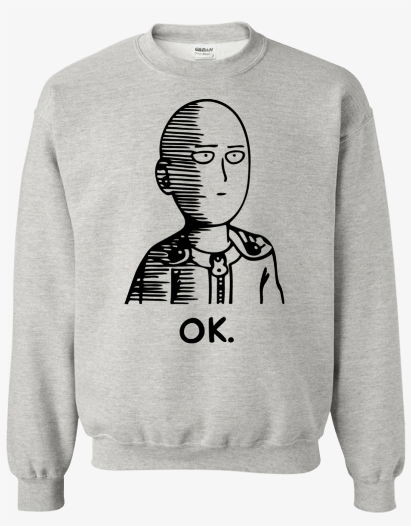 One Punch Man Saitama Ok Hoodie Sweatshirt - Best Gift - Ok Hero | You Want One? Hoodie/t-shirt/mug, transparent png download