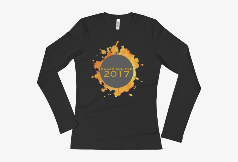 2017 Solar Eclipse Watercolor Burst - Salah T Shirt Ladies, transparent png download