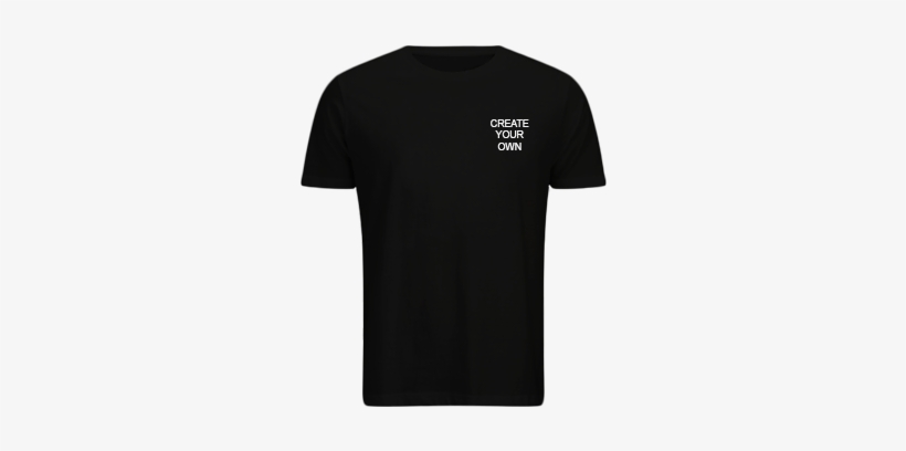 Create Your Own Logo Black Cotton Crew Neck T-shirt - T Shirt Logo, transparent png download