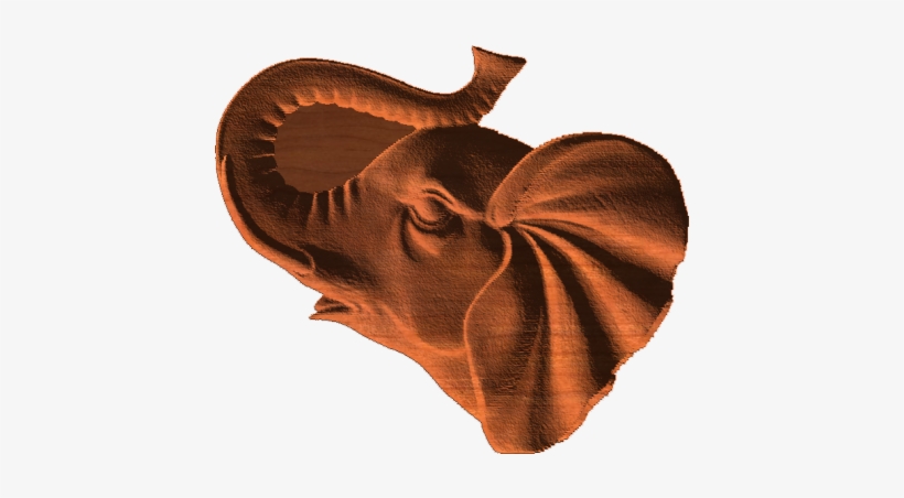 Elephant Head - Profile - Elephant Head Profile, transparent png download