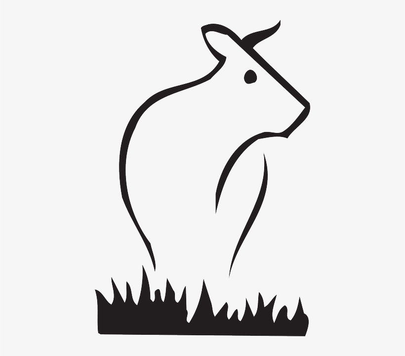 Head, Stylized, Cow, Grass, Style, Art, Animal - Gestileerde Koe, transparent png download