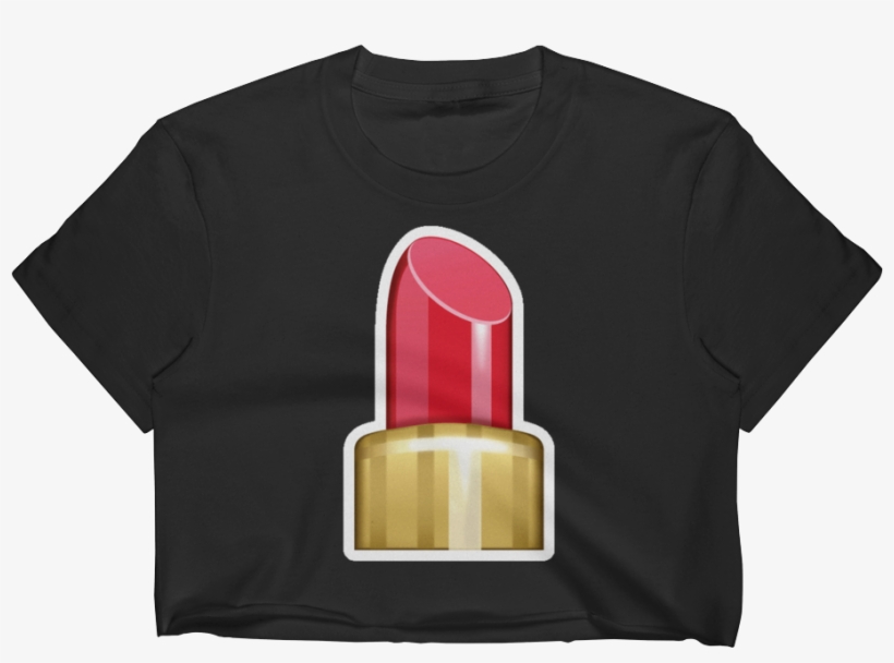 Emoji Crop Top T Shirt - Lipstick, transparent png download