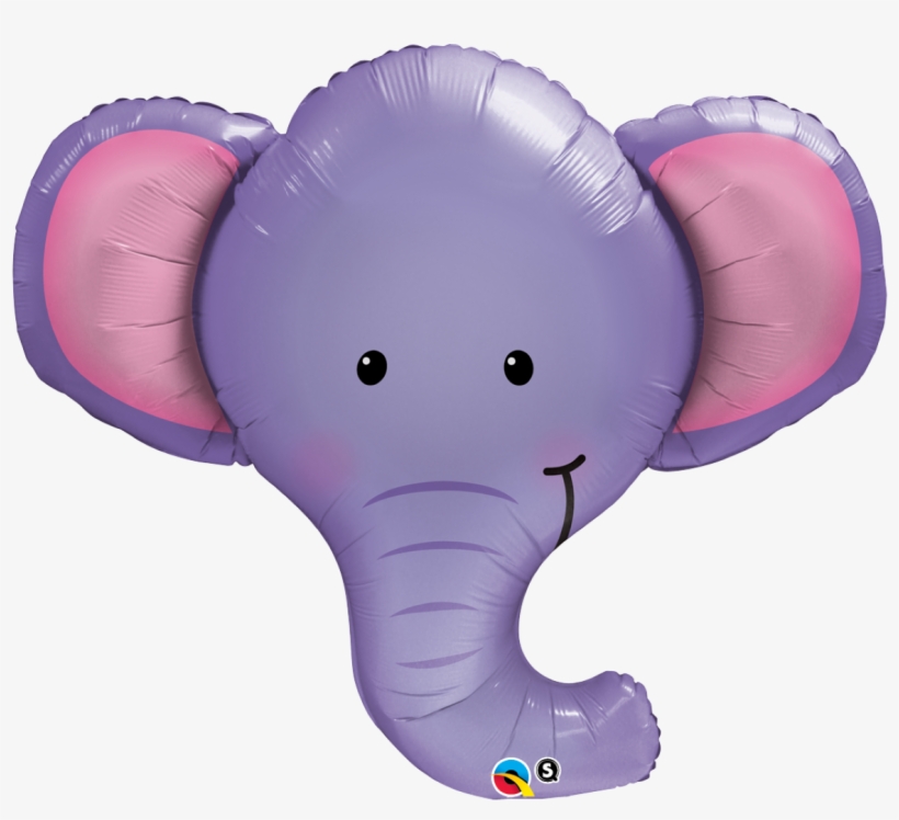 Elephant Head Super Shape Foil Balloon - Elephant Balloon, transparent png download