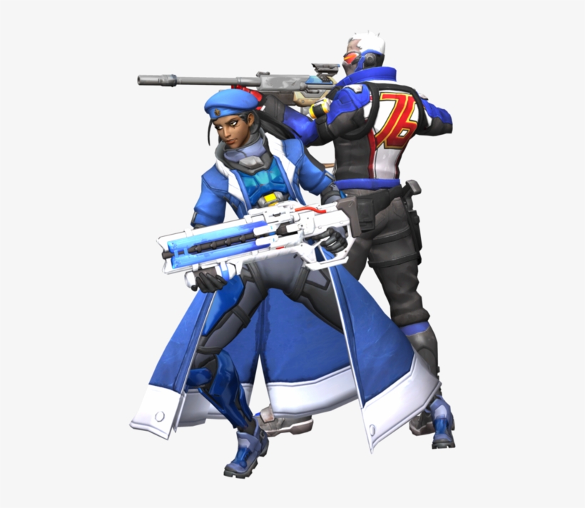 Ana Overwatch Png Image Black And White Library - Ana X Soldier 76, transparent png download