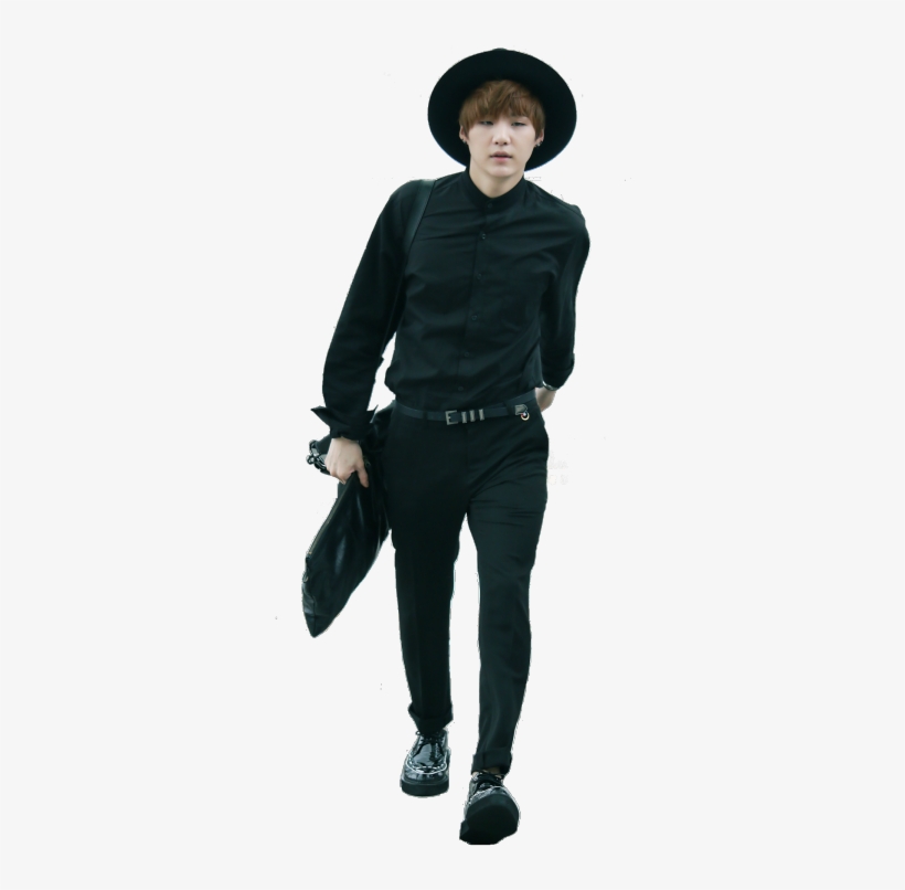 Bts Suga In Black, transparent png download